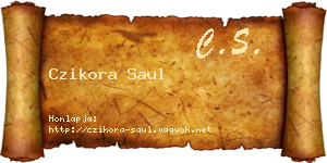 Czikora Saul névjegykártya